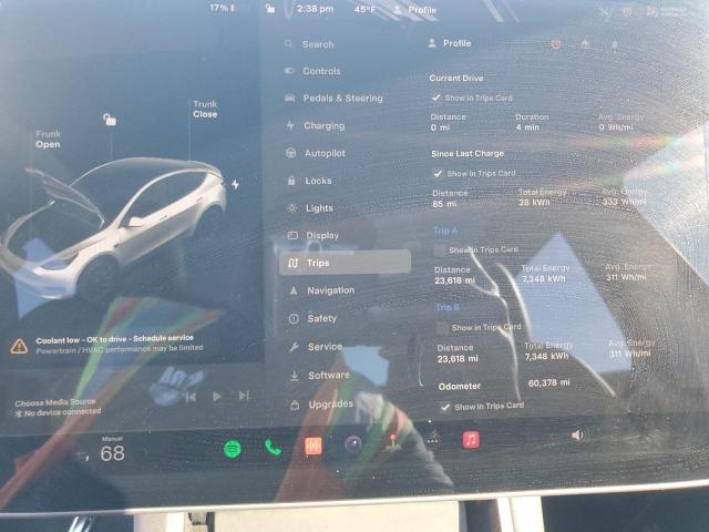 Photo 9 from auction – 2020 TESLA MODEL Y with VIN 5YJYGDEE4LF025709