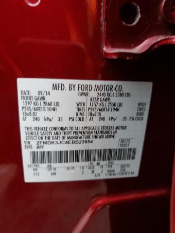 Photo 14 from auction – 2014 FORD EDGE SEL with VIN 2FMDK3JC4EBB23954