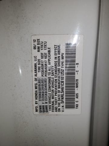 Photo 14 from auction – 2012 HONDA ODYSSEY EX with VIN 5FNRL5H61CB101252