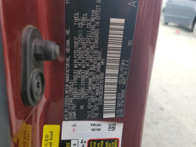 Photo 14 from auction – 2011 TOYOTA SIENNA XLE with VIN 5TDYK3DCXBS101680