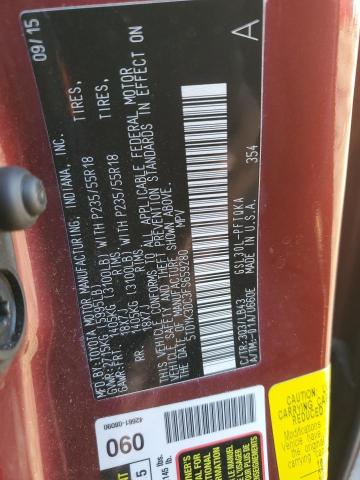 Photo 14 from auction – 2015 TOYOTA SIENNA XLE with VIN 5TDYK3DC3FS659280