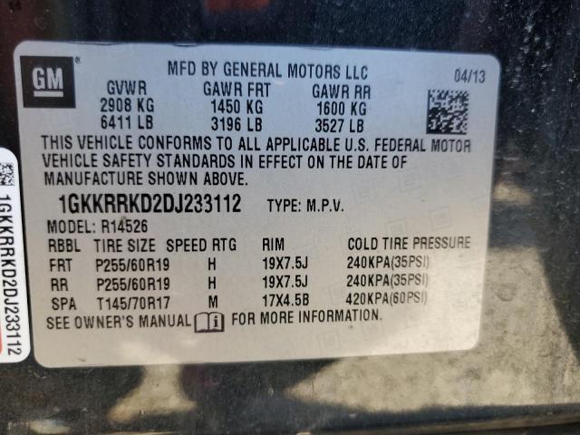 Photo 14 from auction – 2013 GMC ACADIA SLT with VIN 1GKKRRKD2DJ233112