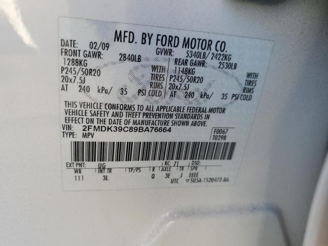 Zdjęcie 14 z aukcji – 2009 FORD EDGE LIMIT z VIN 2FMDK39C89BA76664