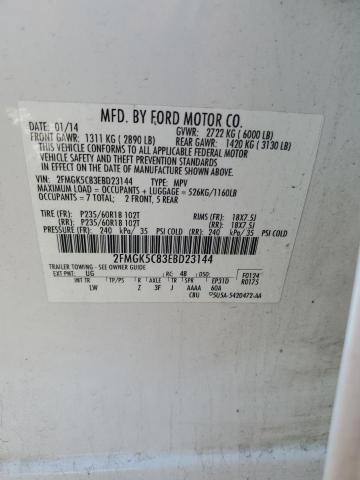 Photo 14 from auction – 2014 FORD FLEX SEL with VIN 2FMGK5C83EBD23144