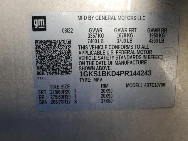 Photo 14 from auction – 2023 GMC YUKON SLT with VIN 1GKS1BKD4PR144243