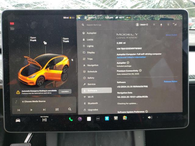 Photo 9 from auction – 2024 TESLA MODEL Y with VIN 7SAYGDED6RF191992