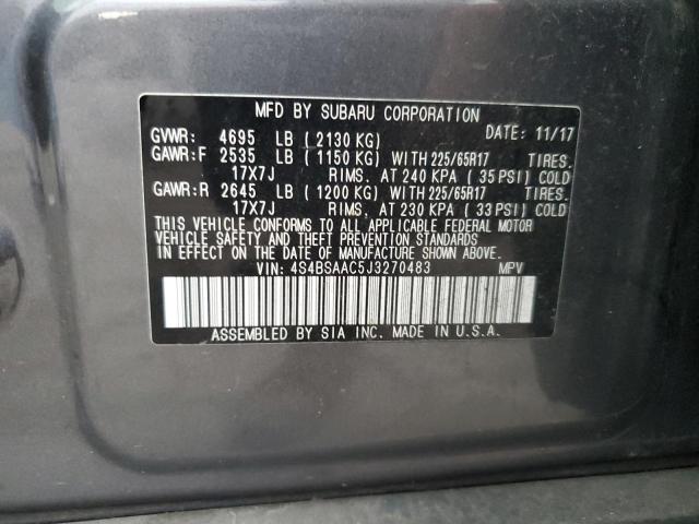Photo 14 from auction – 2018 SUBARU OUTBACK 2. with VIN 4S4BSAAC5J3270483
