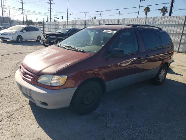 TOYOTA SIENNA CE 2002 with VIN 4T3ZF19CX2U458085 - Photo from auction