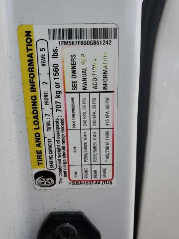 Photo 14 from auction – 2013 FORD EXPLORER L with VIN 1FM5K7F80DGB51242