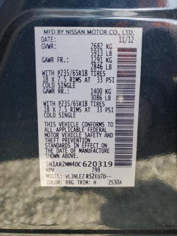 Photo 14 from auction – 2013 NISSAN PATHFINDER with VIN 5N1AR2MM4DC620319