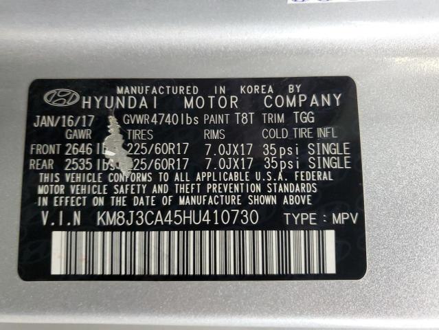 Photo 14 from auction – 2017 HYUNDAI TUCSON LIM with VIN KM8J3CA45HU410730
