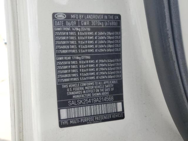 Photo 14 from auction – 2009 LAND ROVER RANGE ROVE with VIN SALSK25419A214568