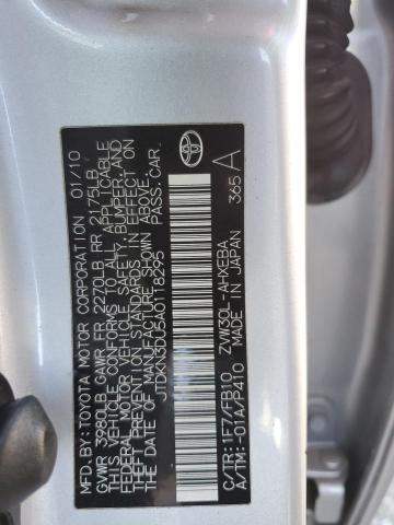 Photo 14 from auction – 2010 TOYOTA PRIUS with VIN JTDKN3DU5A0118295