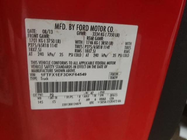 Photo 14 from auction – 2013 FORD F150 SUPER with VIN 1FTFX1EF3DKF64549
