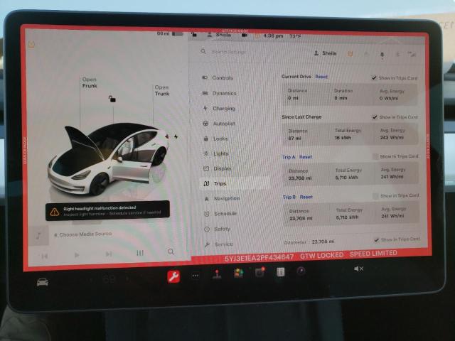 Photo 9 from auction – 2023 TESLA MODEL 3 with VIN 5YJ3E1EA2PF434647
