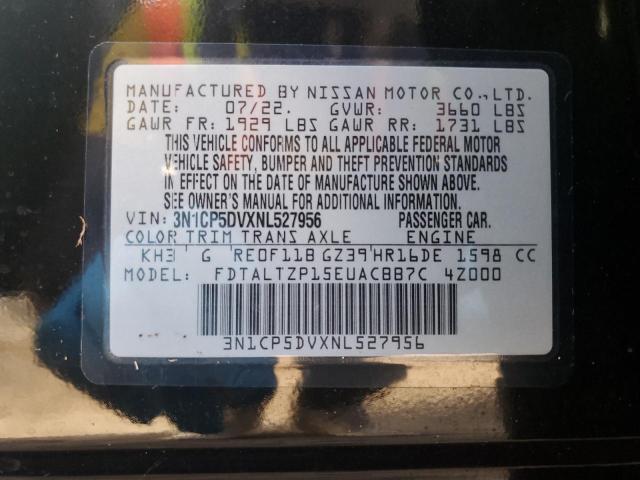 Photo 14 from auction – 2022 NISSAN KICKS SR with VIN 3N1CP5DVXNL527956