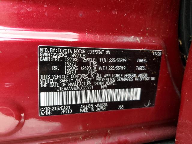 Photo 14 from auction – 2021 TOYOTA VENZA LE with VIN JTEAAAAH6MJ022771