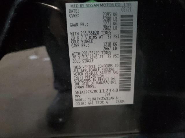 Photo 14 from auction – 2021 NISSAN MURANO SL with VIN 5N1AZ2CS2MC112348