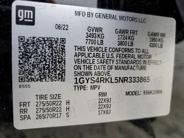 Photo 14 from auction – 2022 CADILLAC ESCALADE E with VIN 1GYS4RKL5NR333865