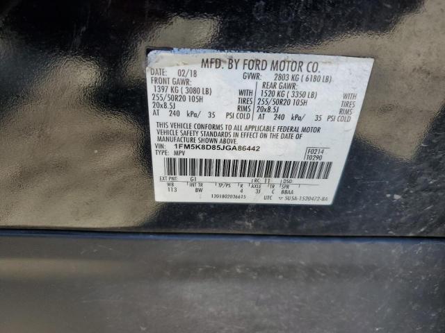 Photo 14 from auction – 2018 FORD EXPLORER X with VIN 1FM5K8D85JGA86442