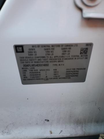 Photo 14 from auction – 2012 GMC TERRAIN SL with VIN 2GKFLVE54C6374002
