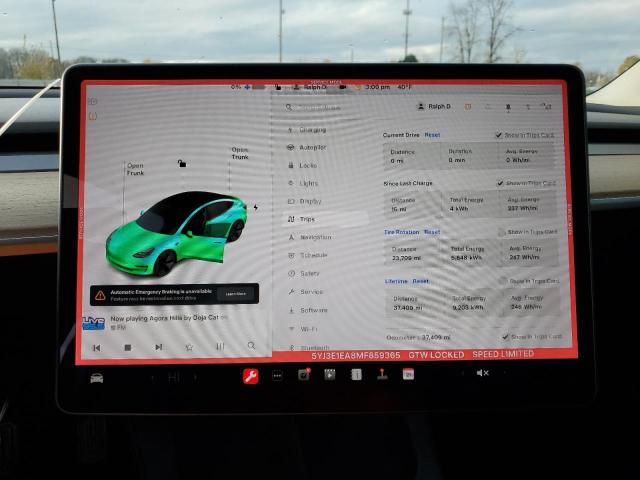 Photo 9 from auction – 2021 TESLA MODEL 3 with VIN 5YJ3E1EA8MF859365