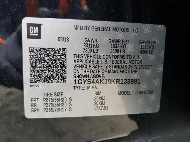 Photo 14 from auction – 2019 CADILLAC ESCALADE with VIN 1GYS4AKJ9KR133891