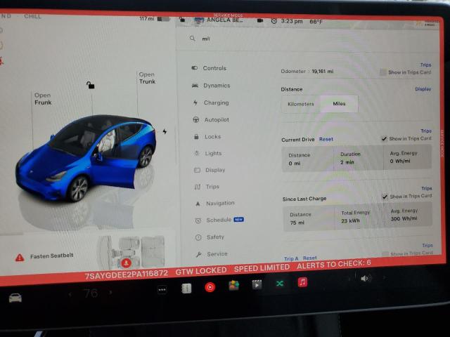 Photo 9 from auction – 2023 TESLA MODEL Y with VIN 7SAYGDEE2PA116872
