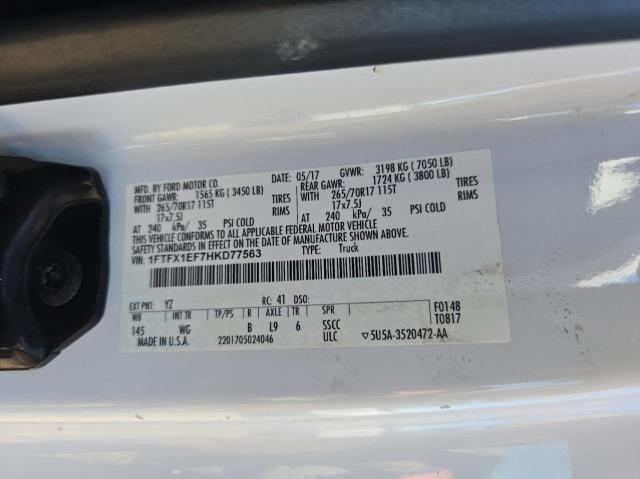 Photo 10 from auction – 2017 FORD F150 SUPER with VIN 1FTFX1EF7HKD77563