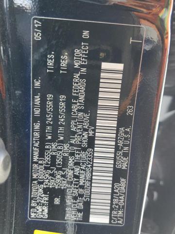 Photo 14 from auction – 2017 TOYOTA HIGHLANDER with VIN 5TDDZRFH8HS423359