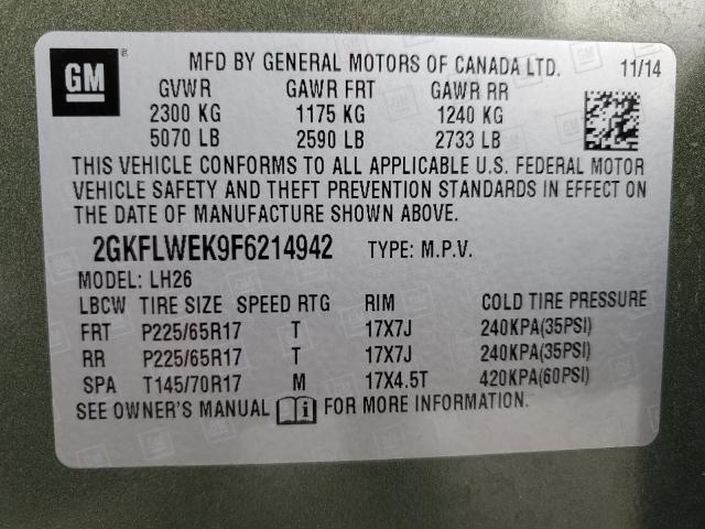 Фото 14 с аукциона – 2015 GMC TERRAIN SL с VIN 2GKFLWEK9F6214942