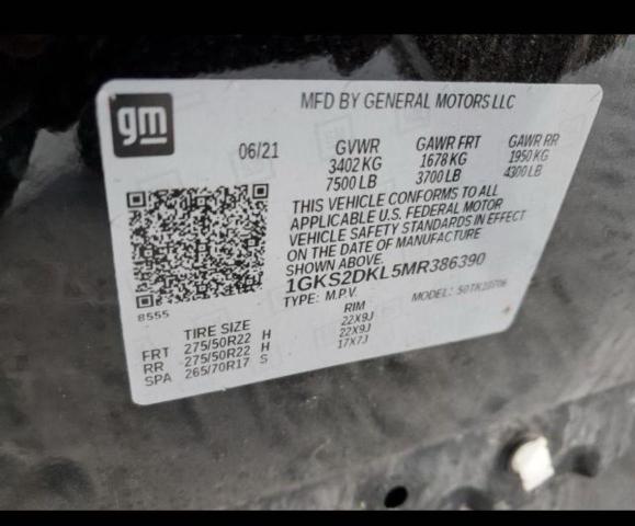 Photo 10 from auction – 2021 GMC YUKON DENA with VIN 1GKS2DKL5MR38639