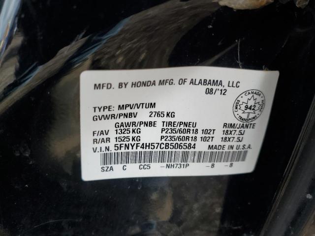 Фото 14 с аукциона – 2012 HONDA PILOT EXL с VIN 5FNYF4H57CB506584
