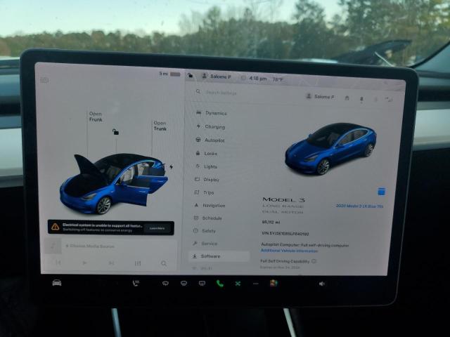 Photo 9 from auction – 2020 TESLA MODEL 3 with VIN 5YJ3E1EB5LF640192