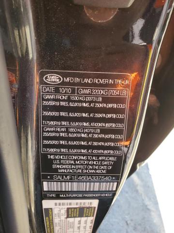 Photo 14 from auction – 2011 LAND ROVER RANGE ROVE with VIN SALMF1E46BA337540