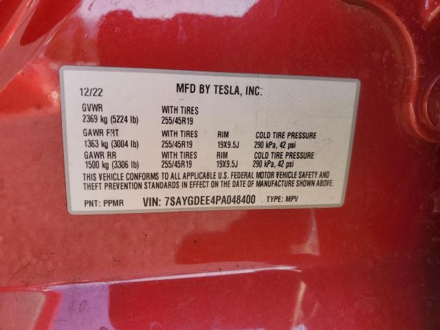 Photo 14 from auction – 2023 TESLA MODEL Y with VIN 7SAYGDEE4PA048400