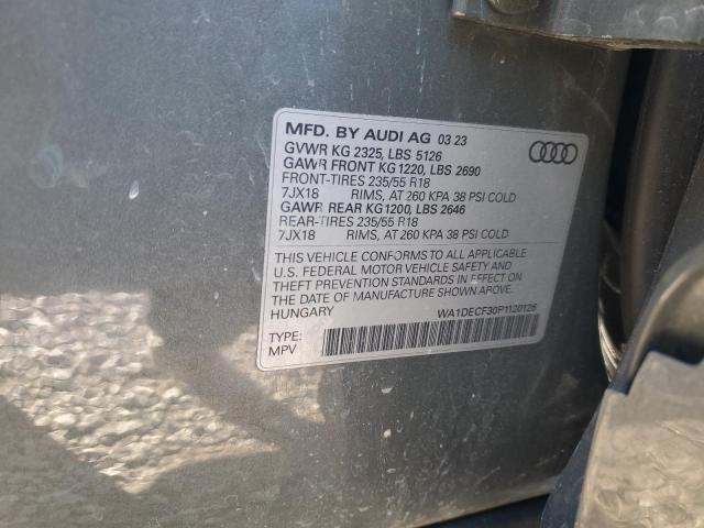 Photo 14 from auction – 2023 AUDI Q3 PREMIUM with VIN WA1DECF30P1120126