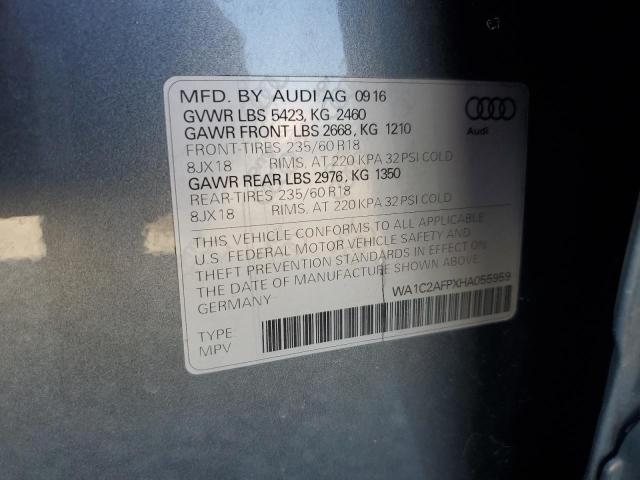 Photo 14 from auction – 2017 AUDI Q5 PREMIUM with VIN WA1C2AFPXHA055959