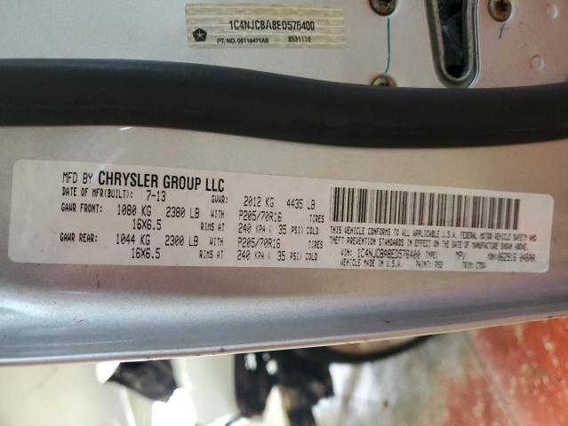 Photo 14 from auction – 2014 JEEP COMPASS SP with VIN 1C4NJCBA8ED576400