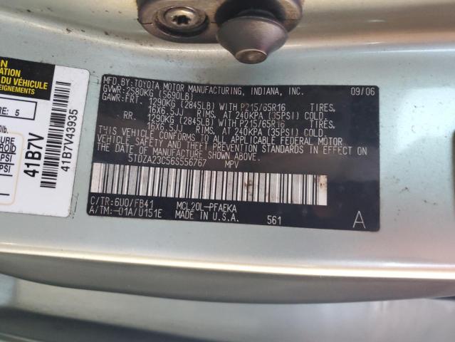 Photo 14 from auction – 2006 TOYOTA SIENNA CE with VIN 5TDZA23C56S556767