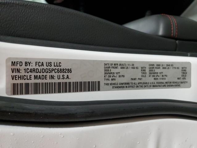Photo 14 from auction – 2023 DODGE DURANGO GT with VIN 1C4RDJDG5PC688286