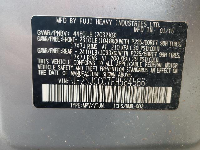 Photo 14 from auction – 2015 SUBARU FORESTER 2 with VIN JF2SJCCC7FH584566