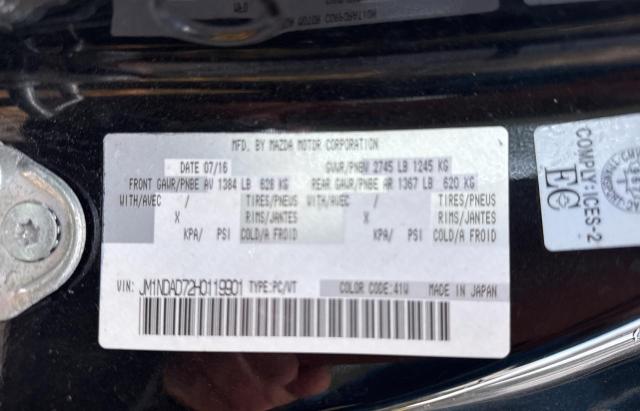 Photo 10 from auction – 2017 MAZDA MX-5 MIATA with VIN JM1NDAD72H0119901