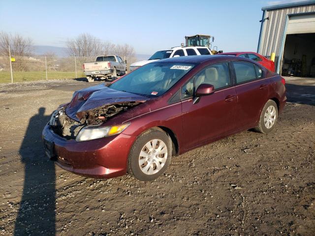 HONDA CIVIC LX 2012 with VIN 19XFB2F53CE366081 - Photo from auction