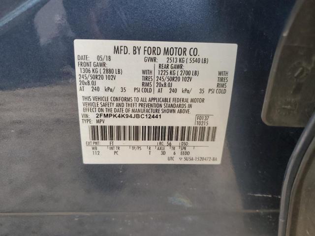 Photo 14 from auction – 2018 FORD EDGE TITAN with VIN 2FMPK4K94JBC12441