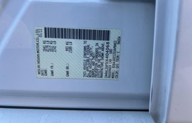 Photo 10 from auction – 2012 NISSAN ALTIMA BAS with VIN 1N4AL2AP3CN404068