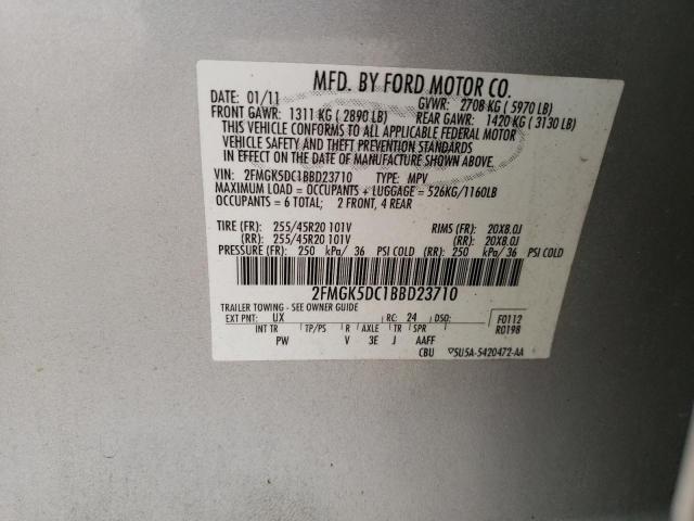 Photo 14 from auction – 2011 FORD FLEX LIMIT with VIN 2FMGK5DC1BBD23710