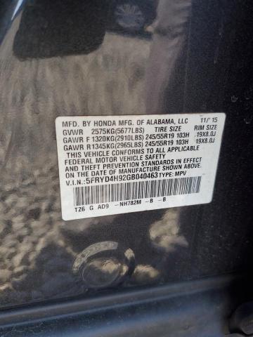 Photo 14 from auction – 2016 ACURA MDX ADVANC with VIN 5FRYD4H92GB040463