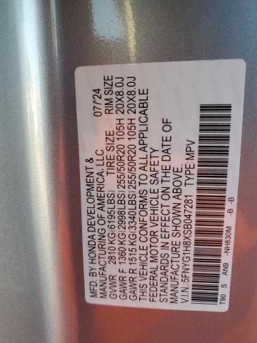 Photo 14 from auction – 2025 HONDA PILOT ELIT with VIN 5FNYG1H8XSB047281