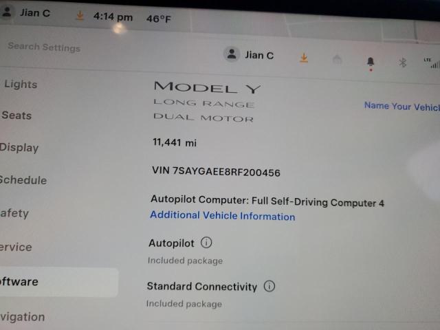 Photo 9 from auction – 2024 TESLA MODEL Y with VIN 7SAYGAEE8RF200456